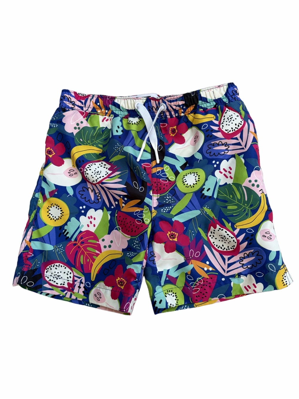 Mott50 Size 6/7 Tropical Floral Fruit Bright Colored Swim Trunks